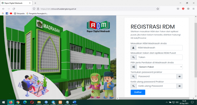 Raport Digital Madrasah (RDM) MI Nurul Huda Rilis